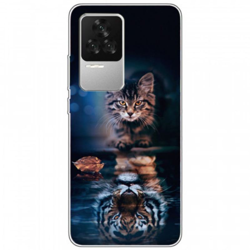 Coque Poco F4 Silicone Chat et Tigre