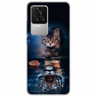 Coque Poco F4 Silicone Chat et Tigre