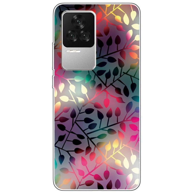 Coque Poco F4 Silicone Feuilles