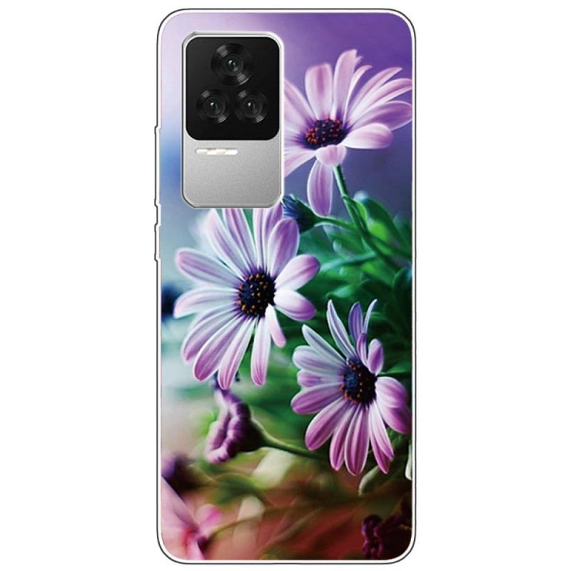 Coque Poco F4 Silicone Florale