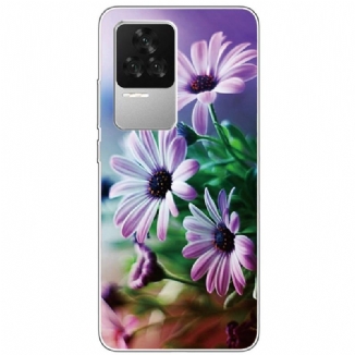 Coque Poco F4 Silicone Florale