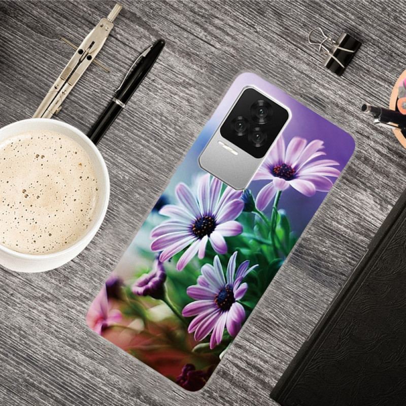 Coque Poco F4 Silicone Florale