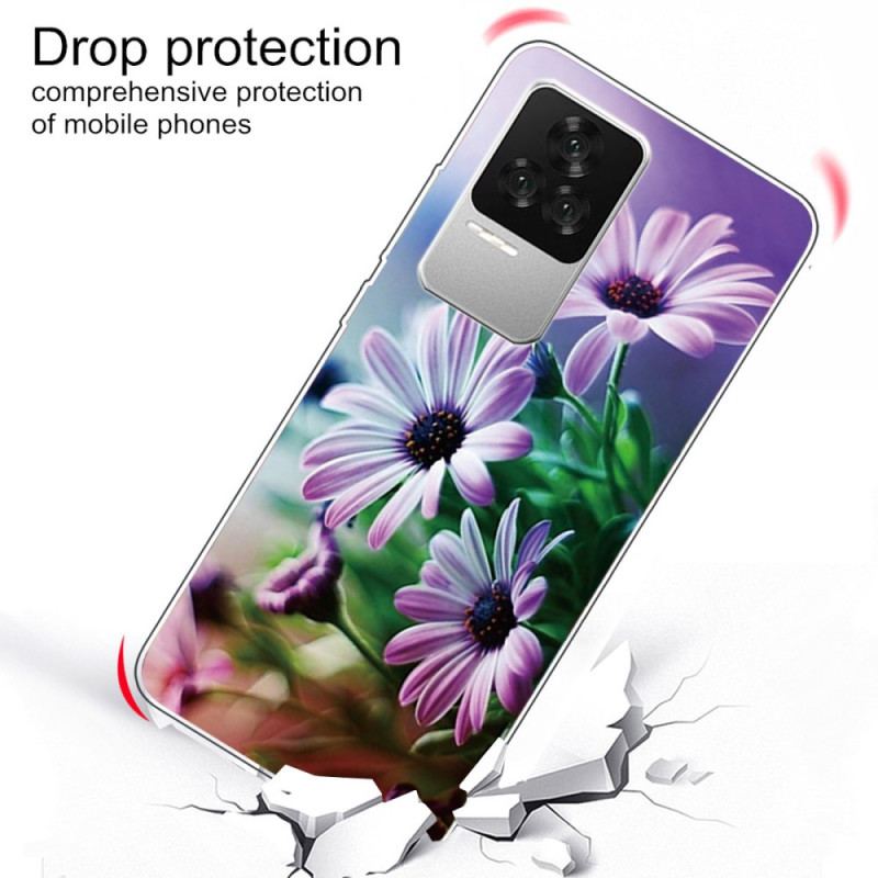 Coque Poco F4 Silicone Florale