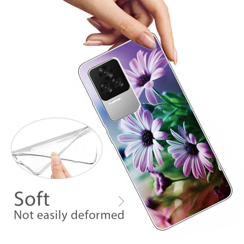 Coque Poco F4 Silicone Florale