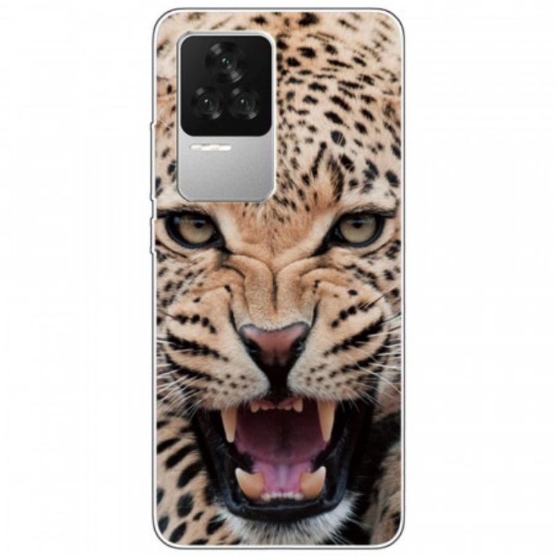 Coque Poco F4 Silicone Léopard