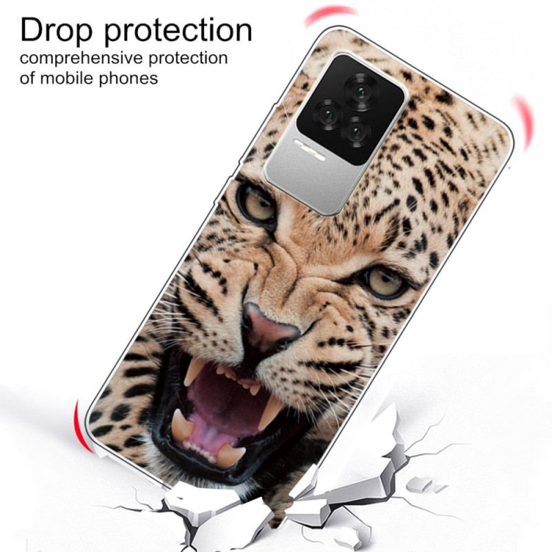 Coque Poco F4 Silicone Léopard