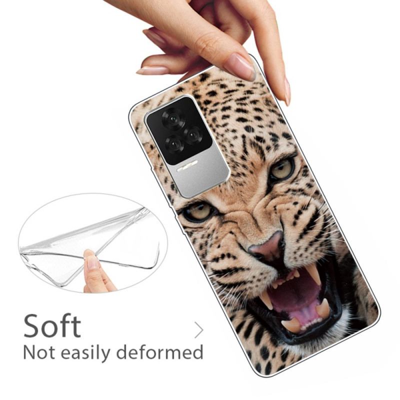 Coque Poco F4 Silicone Léopard