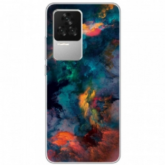 Coque Poco F4 Silicone Nuage Coloré