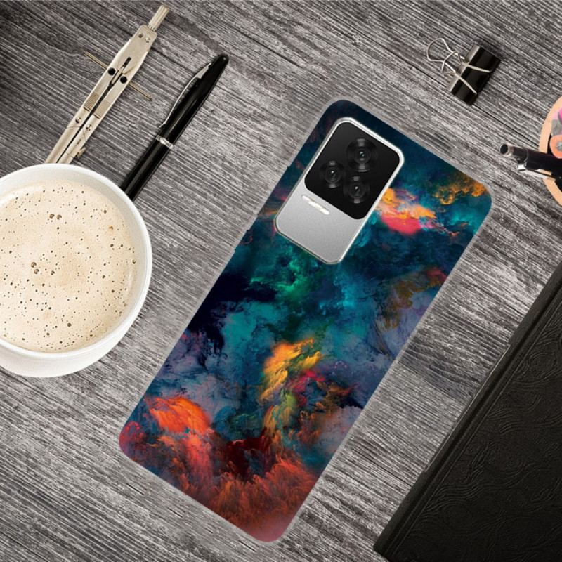 Coque Poco F4 Silicone Nuage Coloré