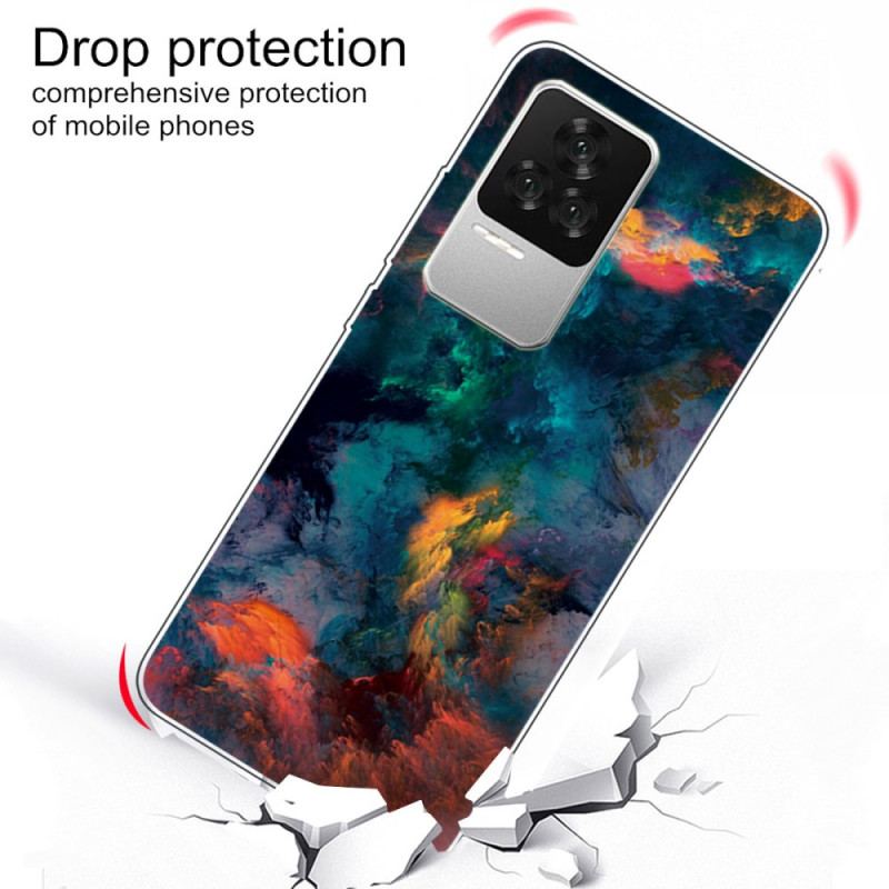 Coque Poco F4 Silicone Nuage Coloré