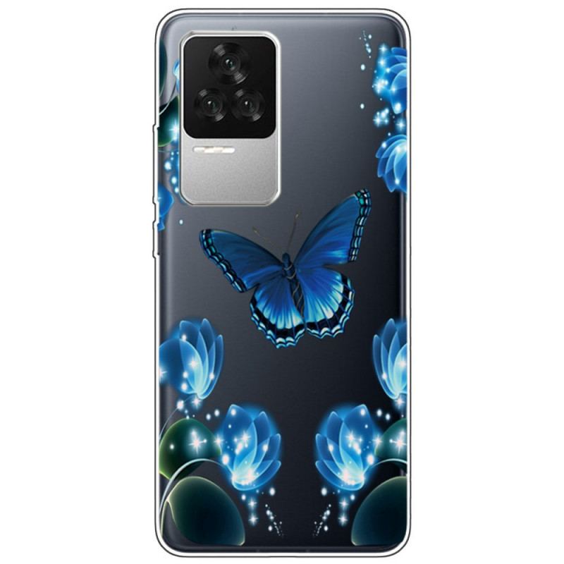 Coque Poco F4 Silicone Papillon