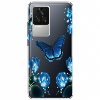 Coque Poco F4 Silicone Papillon