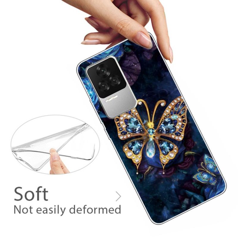 Coque Poco F4 Silicone Papillon