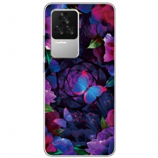 Coque Poco F4 Silicone Papillons en Vol