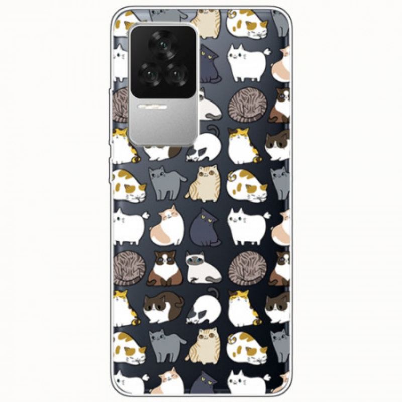 Coque Poco F4 Transparente Chats