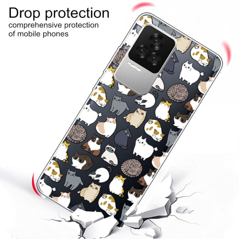 Coque Poco F4 Transparente Chats