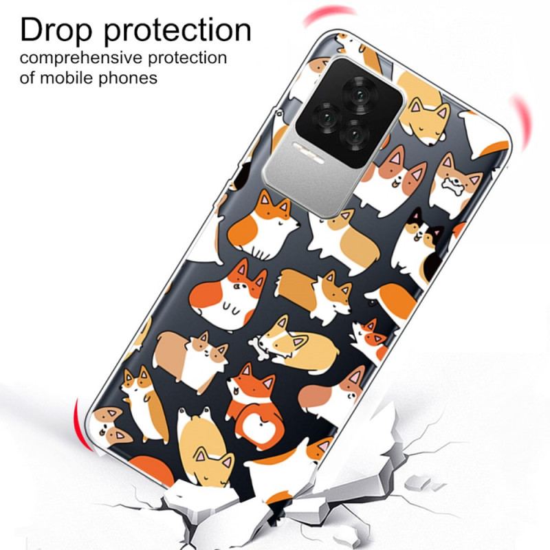 Coque Poco F4 Transparente Chiens