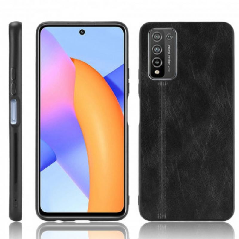 Coque Honor 10x Lite Effet Cuir Couture