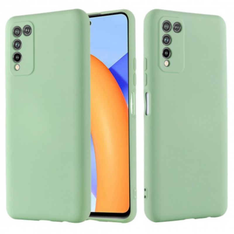 Coque Honor 10X Lite Silicone Liquide Avec Lanière