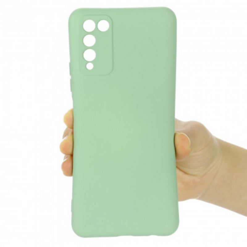 Coque Honor 10X Lite Silicone Liquide Avec Lanière