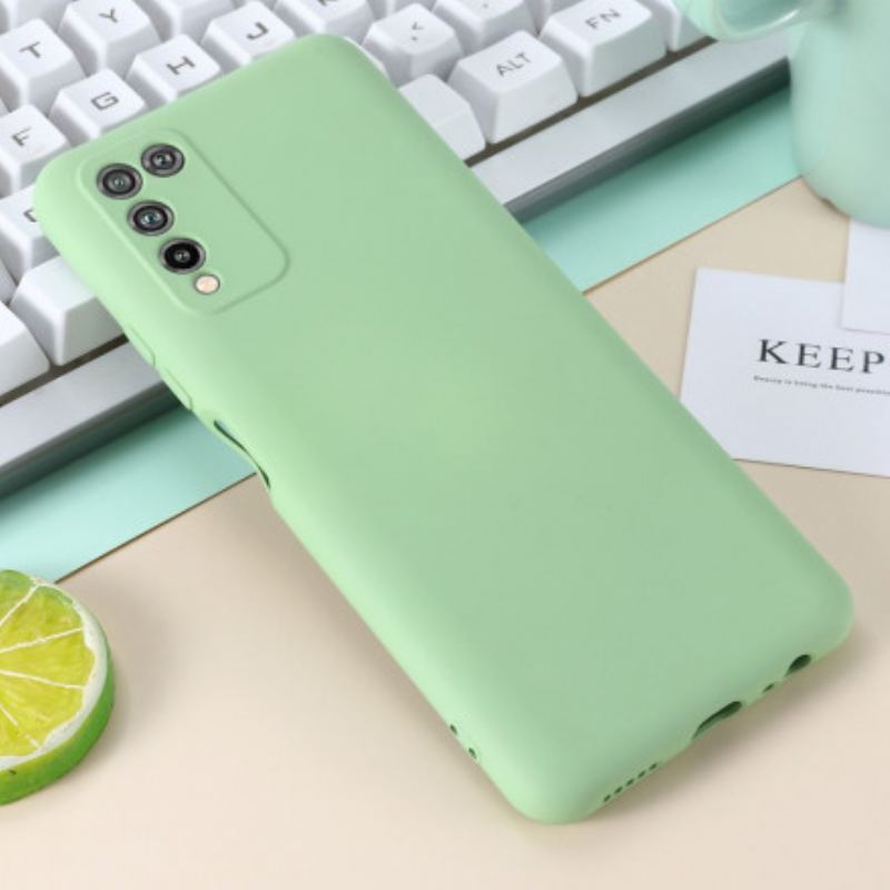 Coque Honor 10X Lite Silicone Liquide Avec Lanière