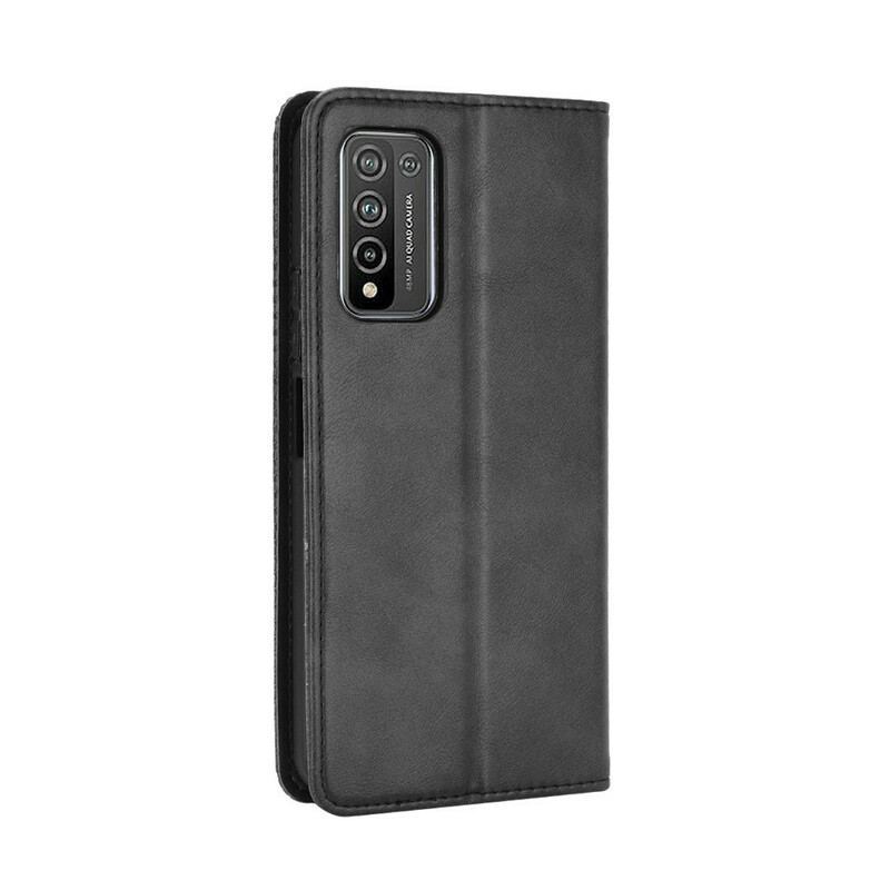 Flip Cover Honor 10X Lite Effet Cuir Vintage Stylisé