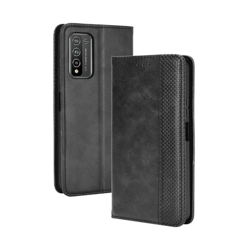 Flip Cover Honor 10X Lite Effet Cuir Vintage Stylisé