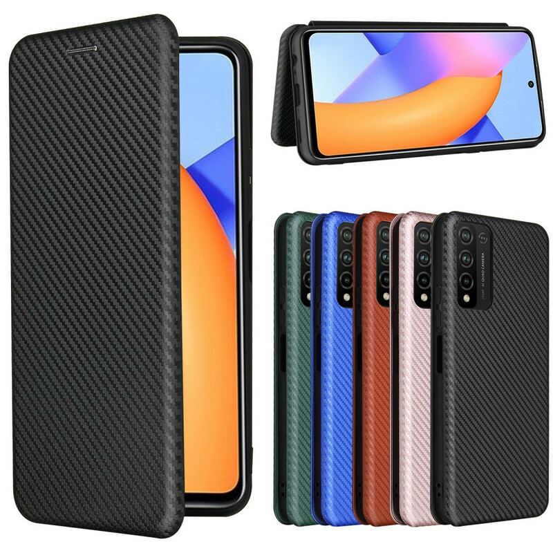 Flip Cover Honor 10X Lite Fibre Carbone