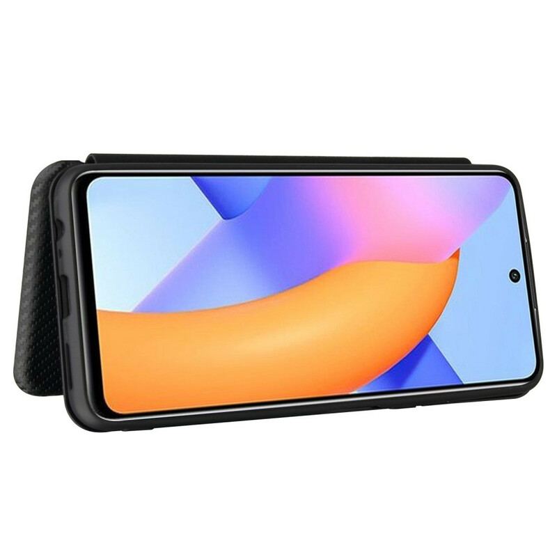 Flip Cover Honor 10X Lite Fibre Carbone