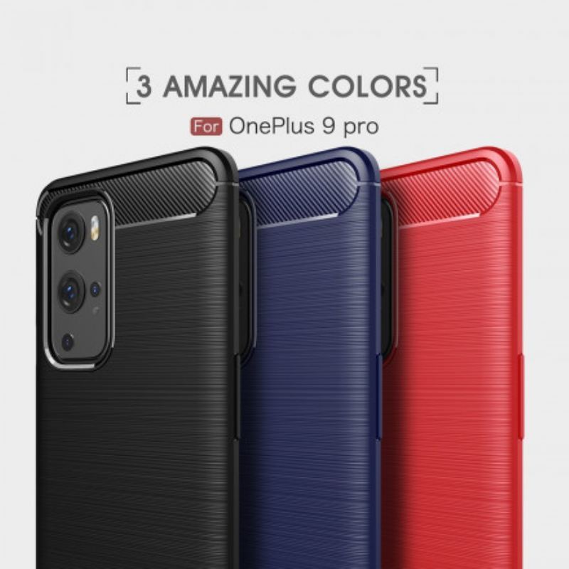 Coque OnePlus 9 Pro Fibre Carbone Brossée