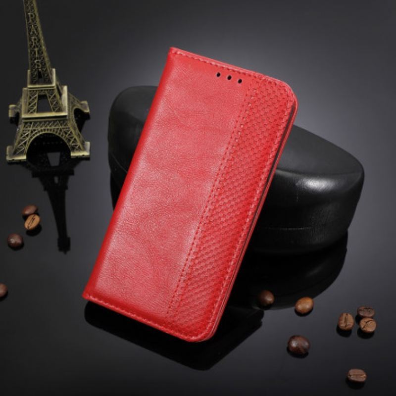 Flip Cover OnePlus 9 Pro Effet Cuir Vintage Stylisé