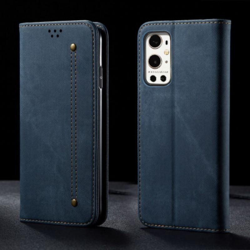 Flip Cover OnePlus 9 Pro Simili Cuir Texture Jeans