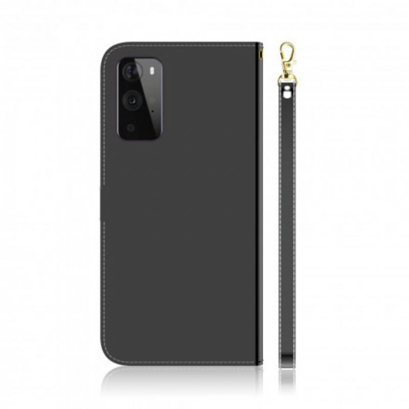 Housse OnePlus 9 Pro Simili Cuir Couverture Miroir