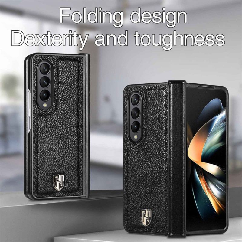 Coque Samsung Galaxy Z Fold 4 CASENEO Cuir Écusson