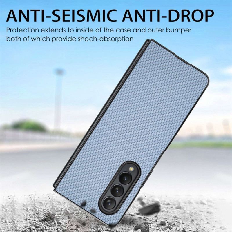 Coque Samsung Galaxy Z Fold 4 Fibre de Carbone Effet Tissé