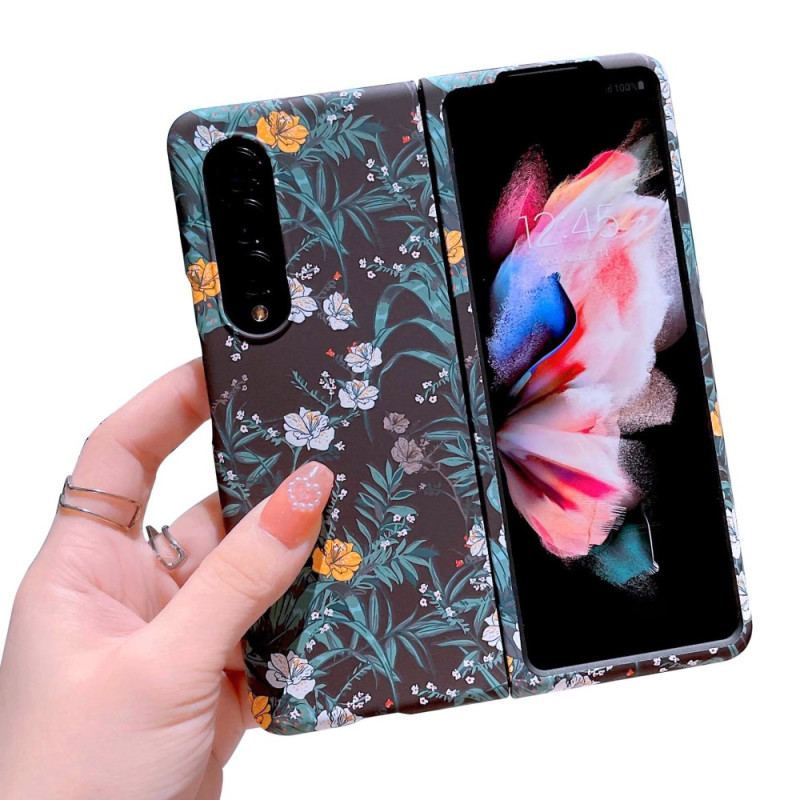 Coque Samsung Galaxy Z Fold 4 Fleurs Papier Peint