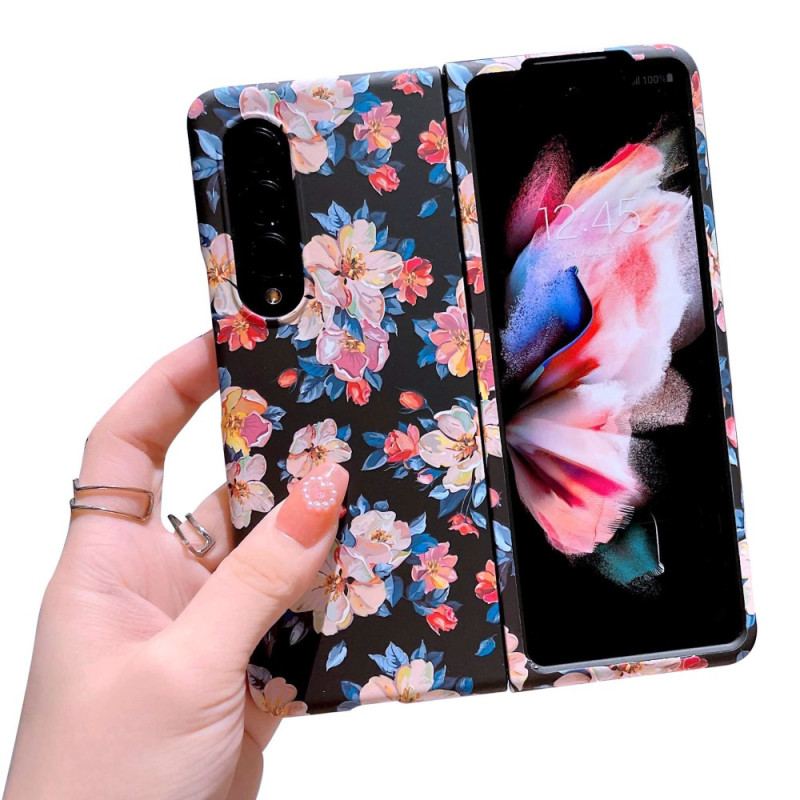 Coque Samsung Galaxy Z Fold 4 Fleurs Papier Peint