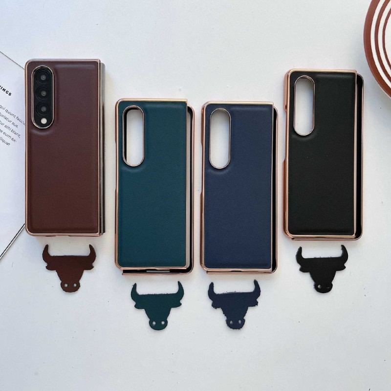 Coque Samsung Galaxy Z Fold 4 Simili Cuir Premium Uni