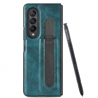 Coque Samsung Galaxy Z Fold 4 Simili Cuir Stylet