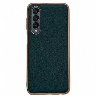 Coque Samsung Galaxy Z Fold 4 Simili Cuir de Veau