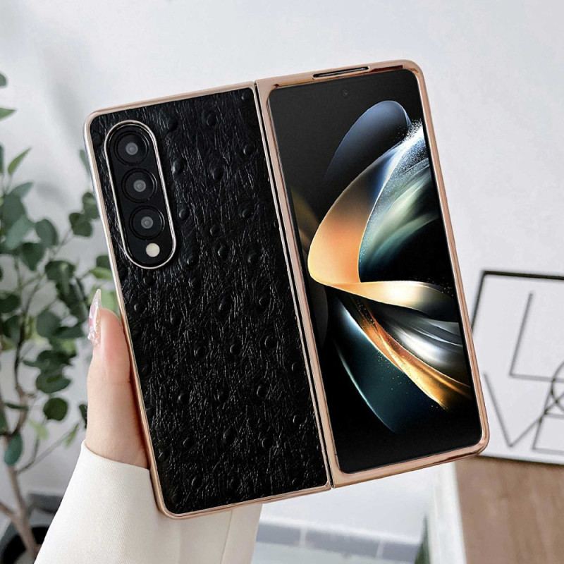 Coque Samsung Galaxy Z Fold 4 Texture Autruche