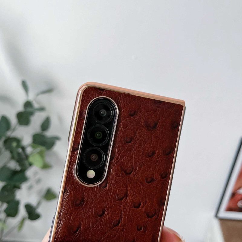 Coque Samsung Galaxy Z Fold 4 Texture Autruche