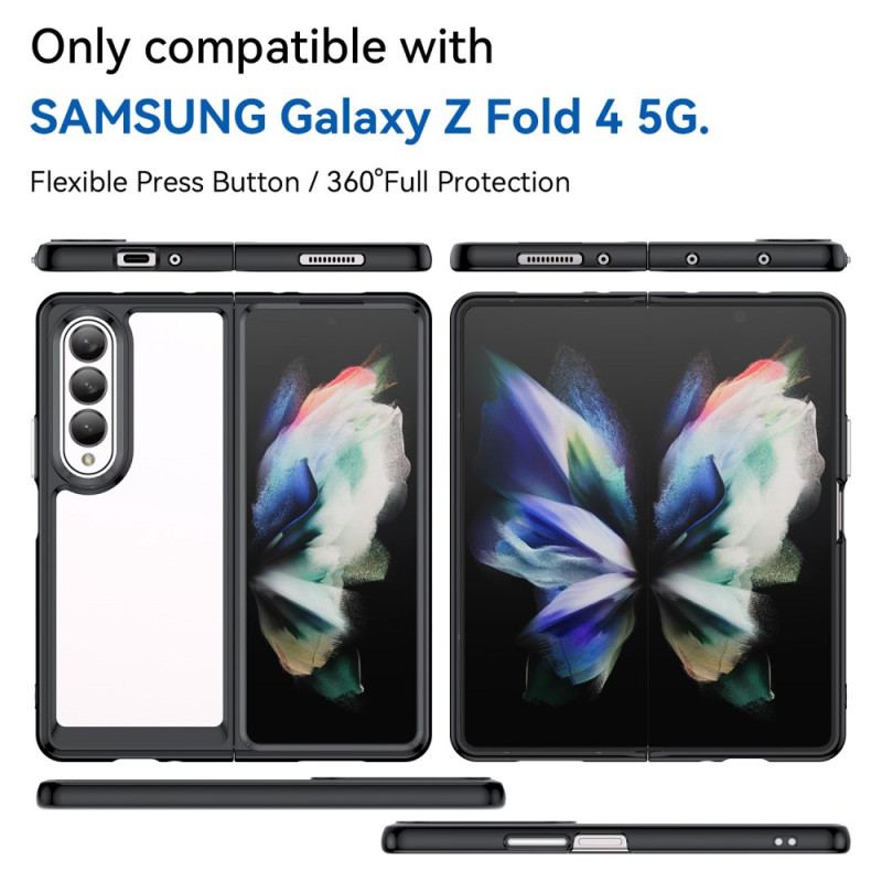 Coque Samsung Galaxy Z Fold 4 Transparente Rebords Colorés