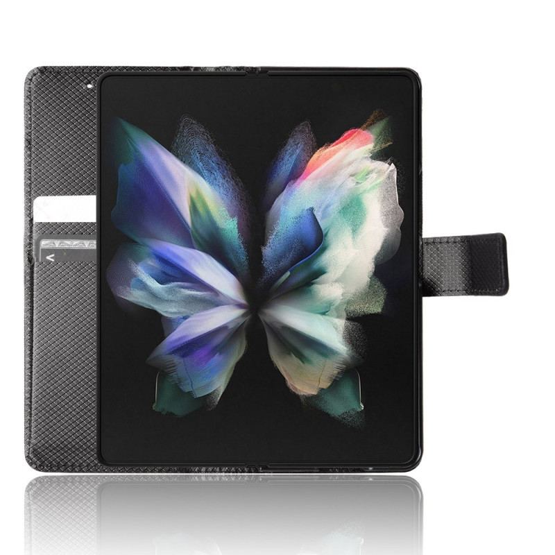 Housse Samsung Galaxy Z Fold 4 Diamond à Lanière