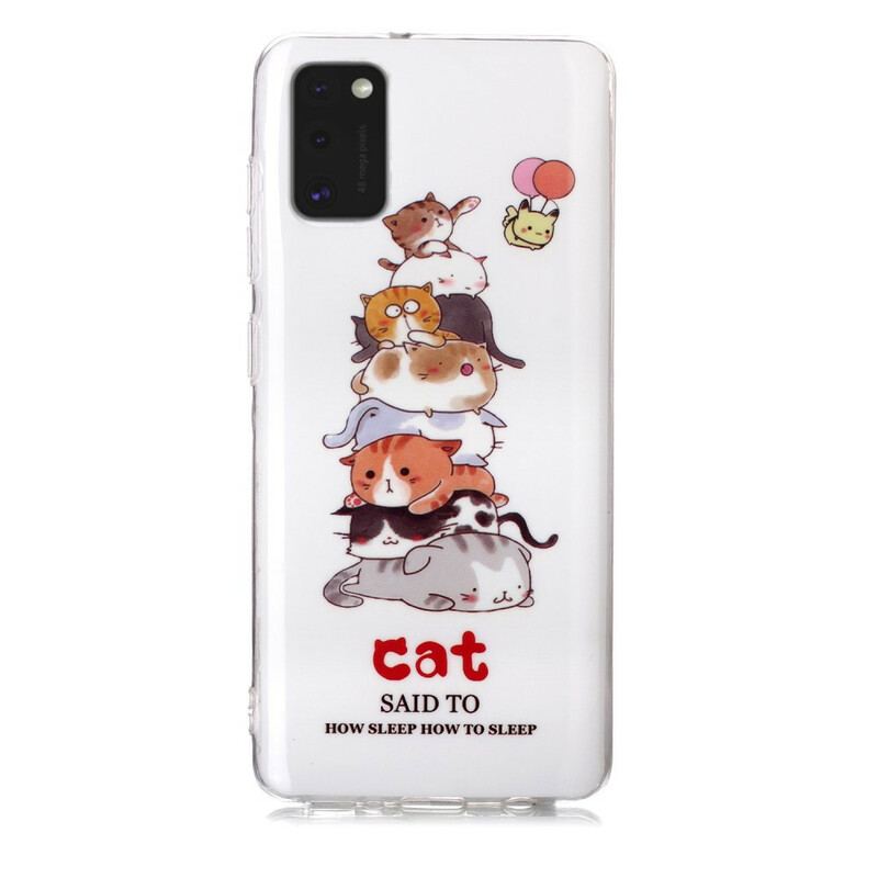 Coque Samsung Galaxy A41 Cats Fluorescente