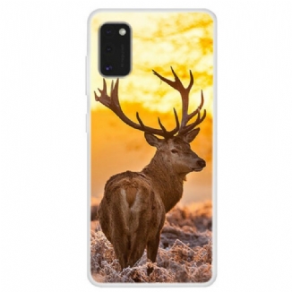 Coque Samsung Galaxy A41 Cerf et Paysage