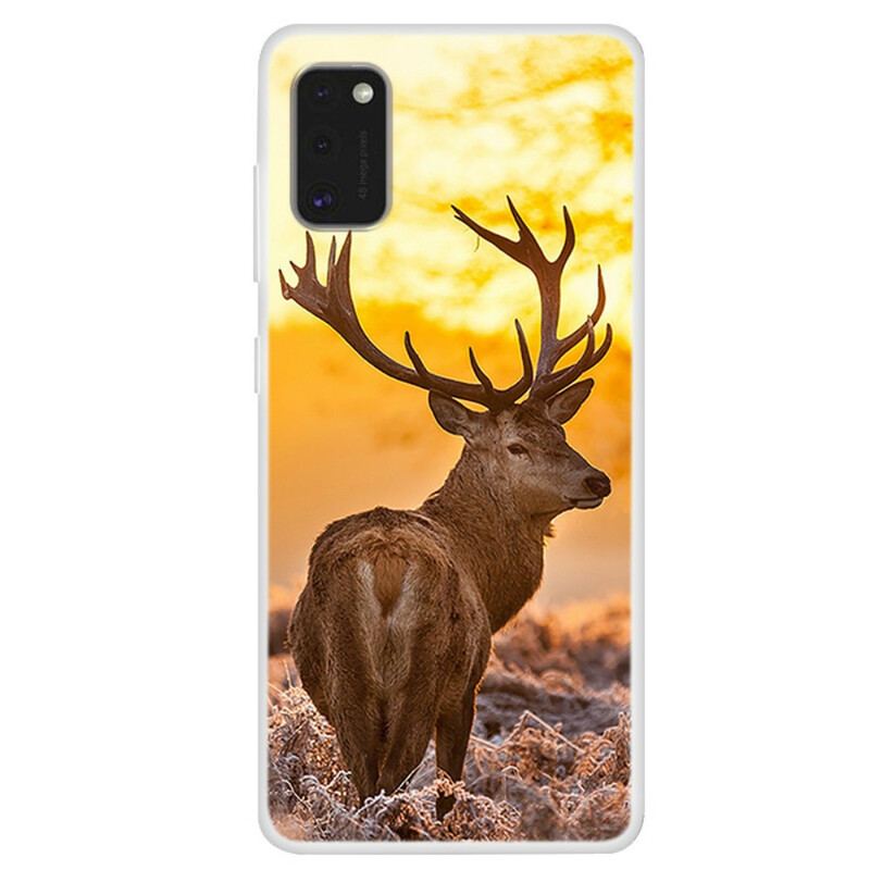 Coque Samsung Galaxy A41 Cerf et Paysage