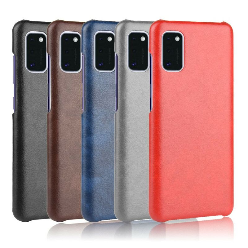 Coque Samsung Galaxy A41 Effet Cuir Litchi Performance