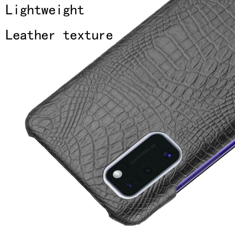 Coque Samsung Galaxy A41 Effet Peau de Crocodile