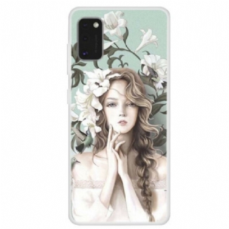 Coque Samsung Galaxy A41 La Femme à Fleurs